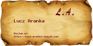Lucz Aranka névjegykártya