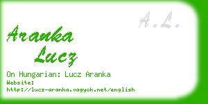 aranka lucz business card